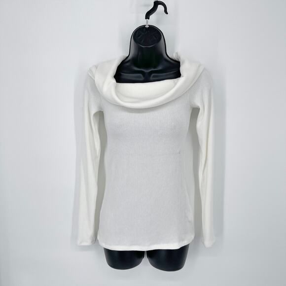 Enza Costa NEW Women's Sweater Knit Off The Shoulder Top *READ* Size M White - Picture 1 of 10